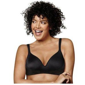 PLAYTEX LOVE MY CURVES WIRELESS BALCONETTE BRA BLACK 40D LIGHTLY LINED PL18
